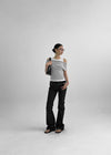 Tieq Layered Drape Sleeveless Short Sleeve Tee