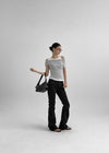 Tieq Layered Drape Sleeveless Short Sleeve Tee