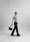 Tieq Layered Drape Sleeveless Short Sleeve Tee
