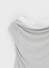 Tieq Layered Drape Sleeveless Short Sleeve Tee