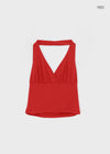 Toent Slim Halter Sleeveless Top