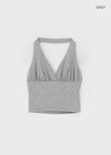 Toent Slim Halter Sleeveless Top