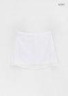 Nakzol Back Banding Chiffon Mini Skirt
