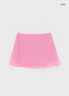 Nakzol Back Banding Chiffon Mini Skirt