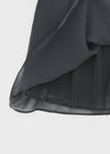 Nakzol Back Banding Chiffon Mini Skirt
