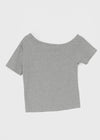 Ranno Printed Asymmetric Off-Shoulder Short Sleeve Tee
