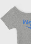 Ranno Printed Asymmetric Off-Shoulder Short Sleeve Tee