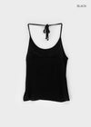 Kaeli Slim Fit Line Halter Sleeveless Top