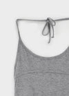 Kaeli Slim Fit Line Halter Sleeveless Top