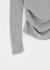 Bueno Shirring Boat Neck Summer Long Sleeve Tee