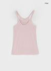 Crow U-Neck Ribbed Sleeveless Top