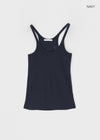 Crow U-Neck Ribbed Sleeveless Top