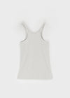 Crow U-Neck Ribbed Sleeveless Top