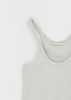 Crow U-Neck Ribbed Sleeveless Top