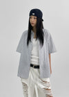 (UNISEX) Mochobi Oversized Check Short Sleeve Shirt