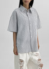 (UNISEX) Mochobi Oversized Check Short Sleeve Shirt