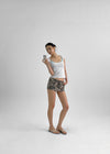 Sering Camo Low-Waist Mini Skirt Pants