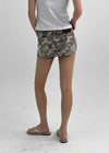 Sering Camo Low-Waist Mini Skirt Pants