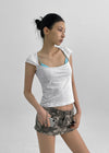 Raikun Square Cap Sleeve Short Sleeve Tee