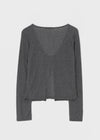 Nexa Deep V-Neck Dot Summer Ribbed Cardigan