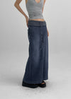 Belnoir Folding Denim Long Skirt