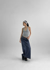 Belnoir Folding Denim Long Skirt