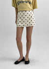 Hano Low-Waist Dot Mini Skirt Pants