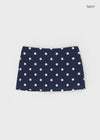 Hano Low-Waist Dot Mini Skirt Pants