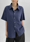 (UNISEX) Mochobi Oversized Check Short Sleeve Shirt