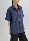 (UNISEX) Mochobi Oversized Check Short Sleeve Shirt