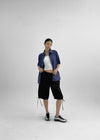 (UNISEX) Mochobi Oversized Check Short Sleeve Shirt