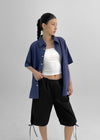 (UNISEX) Mochobi Oversized Check Short Sleeve Shirt