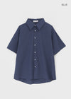 (UNISEX) Mochobi Oversized Check Short Sleeve Shirt