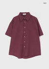 (UNISEX) Mochobi Oversized Check Short Sleeve Shirt
