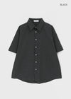 (UNISEX) Mochobi Oversized Check Short Sleeve Shirt