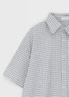(UNISEX) Mochobi Oversized Check Short Sleeve Shirt