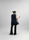 Ikuri V-Neck Pleated Mini Dress