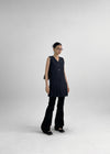 Ikuri V-Neck Pleated Mini Dress