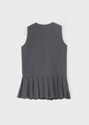 Ikuri V-Neck Pleated Mini Dress