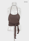 Soltya Layered Strap Halter Sleeveless Top