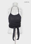 Soltya Layered Strap Halter Sleeveless Top