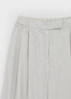 Uniding pin tuck back band nylon slacks