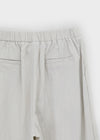 Uniding pin tuck back band nylon slacks