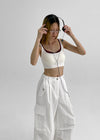 Bollet Strap Layered Cool Bra Top (with built-in cap)