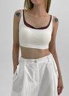 Bollet Strap Layered Cool Bra Top (with built-in cap)