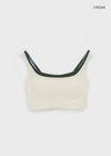 Bollet Strap Layered Cool Bra Top (with built-in cap)