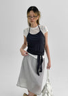 Soltya Layered Strap Halter Sleeveless Top