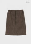 Binble Stripe Banding Midi Skirt