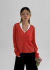 Holmeet Summer V-neck Knit Cardigan