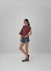 Hopo Roll-Up Short Sleeve Check Shirt (Linen 30%)